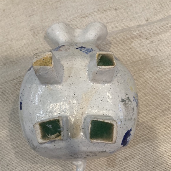 Vintage stoneware folk art piggy bank - Picture 6 of 8